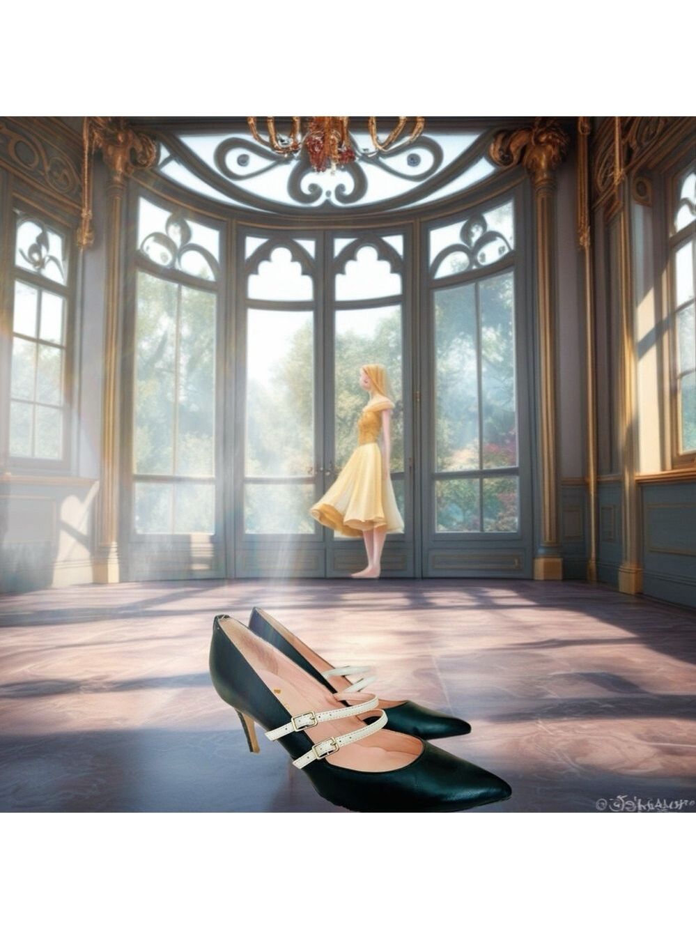 🎉HP🥳 Kate Spade Elpetha Heels in Black w/ Black Sparkle Heel & Cream Dbl Strap - Picture 16 of 16